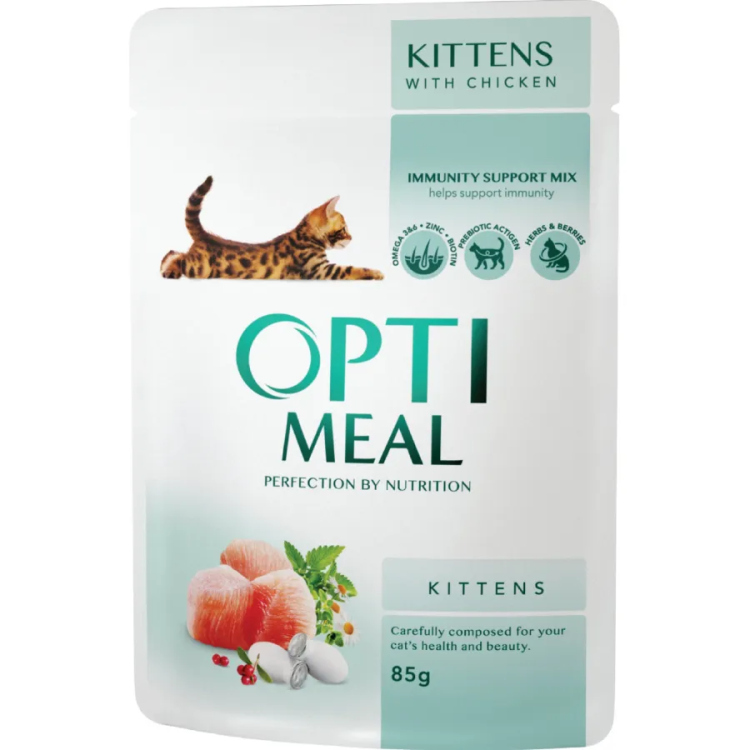 Optimeal Kitten Chicken Food 85g