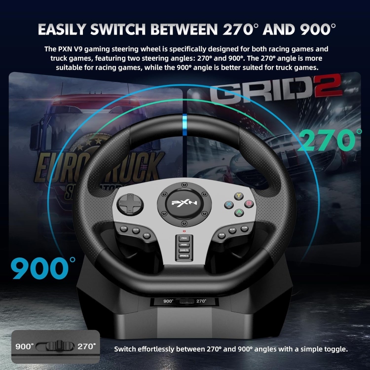PXN V9 PRO RACING WHEEL PRO/PC/PS3/PS4/X-ONE/SWITCH
