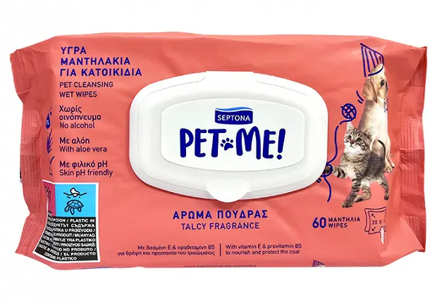 septona pet me wipes Small