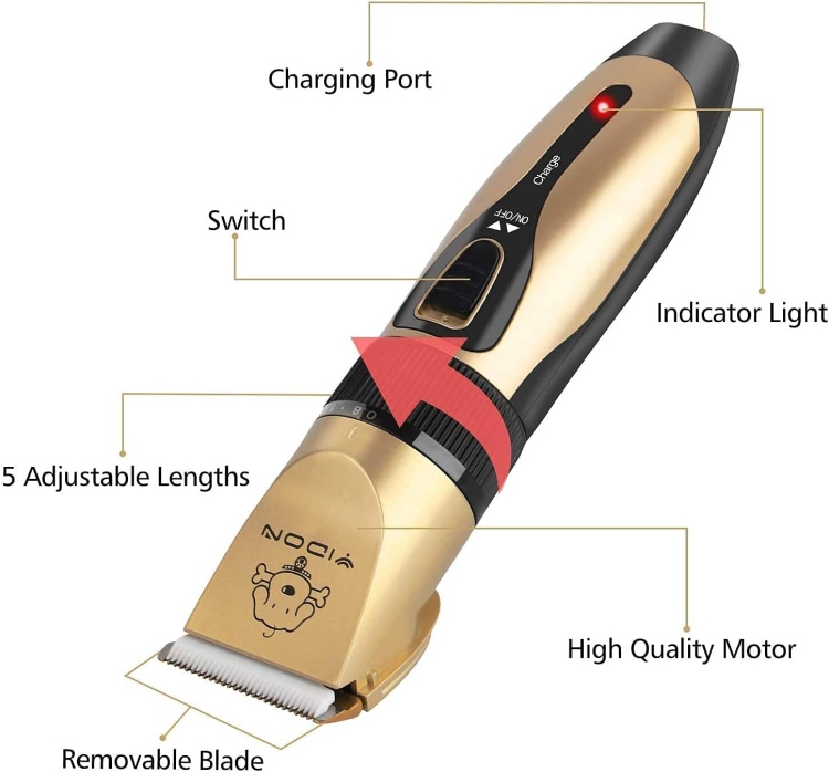 YIDON Dog Clippers مجموعة أدوات احترافية للعناية بالكلاب , و القطط منخفضة الضوضاء