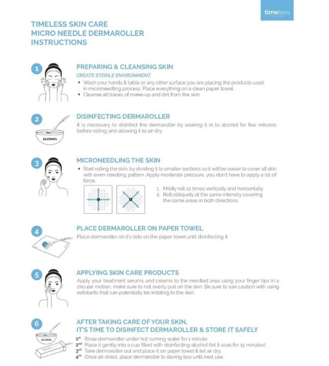 Timeless Skin Care, 192 Micro Needle Dermaroller 0.5mm