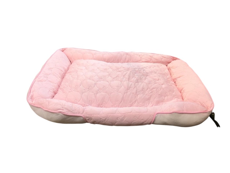 rectangle pet bed pink color