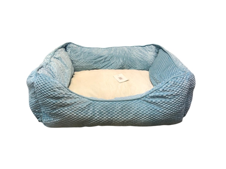 rectangle pet bed blue color