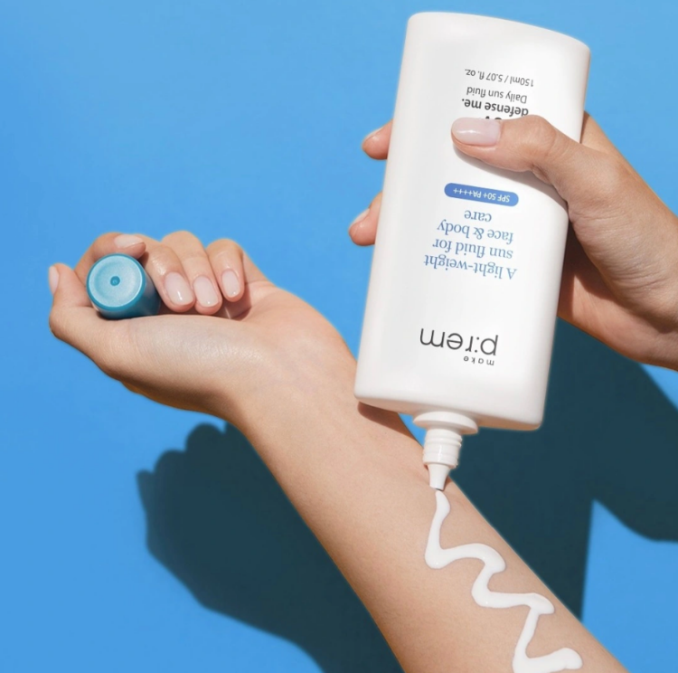 make p:rem, UV Defense Me Daily Sun Fluid - ميك بريم, لوشن مرطب و واقي شمس 