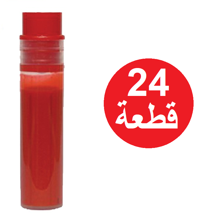 حبر اقلام وايت بورد   احمر 24 قطعه