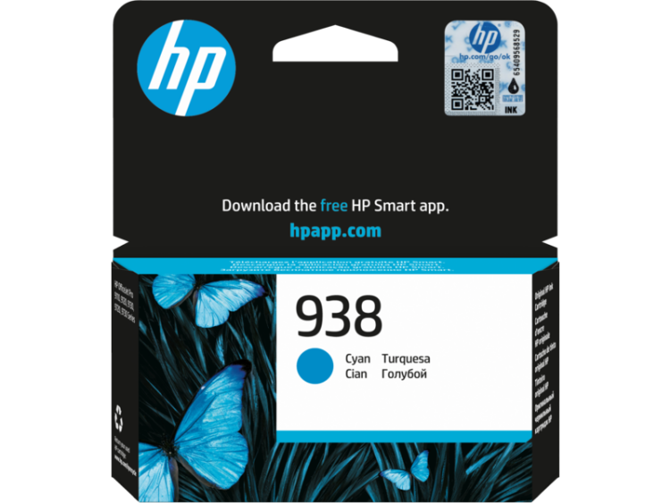 HP 938 CYAN ORIGINAL INK CARTRIDGE