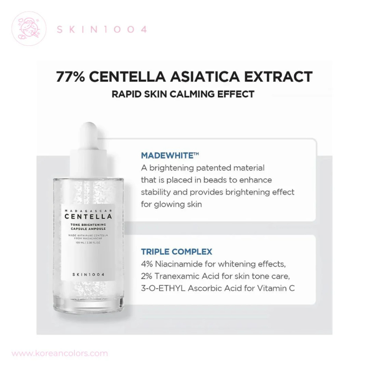 skin1004 madagascar centella tone brightening capsule ampoule serum سيروم لتفتيح وترطيب وتبيض البشرة