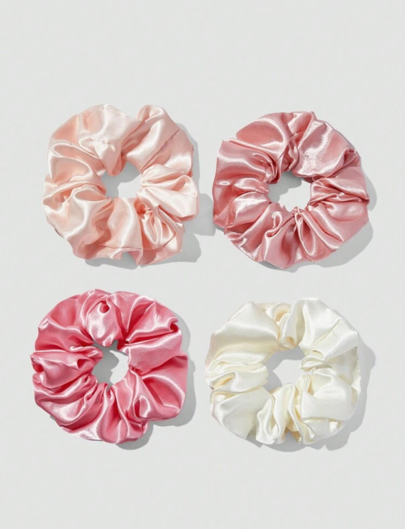 Satin scrunchies 4 pcs