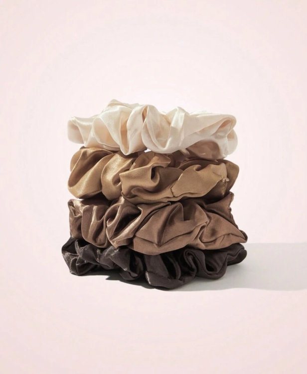 Satin scrunchies 4 pcs