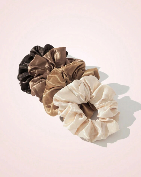 Satin scrunchies 4 pcs