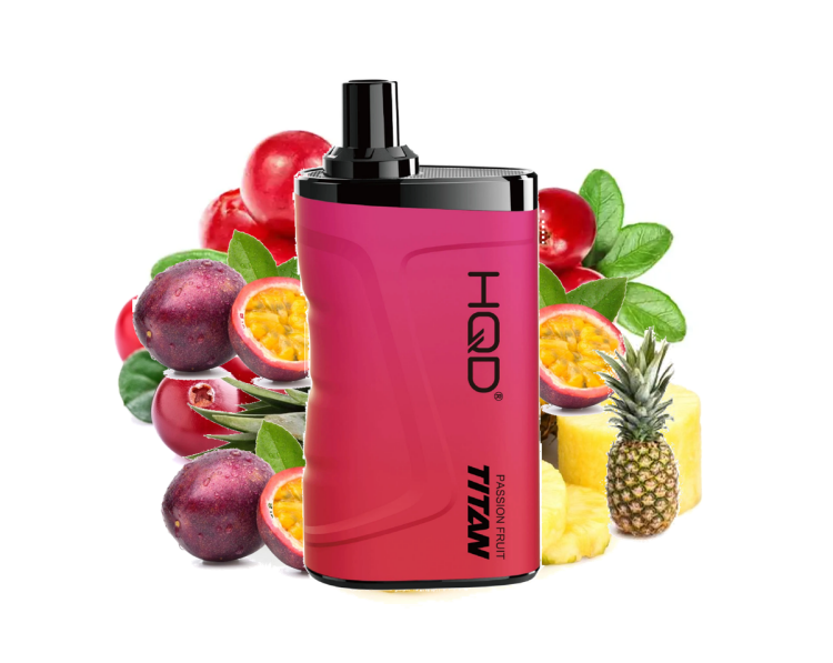 HQD TITAN Passionfruit Pineapple Cranberry- 7000 Puff - Rechargeable, Disposable Vape