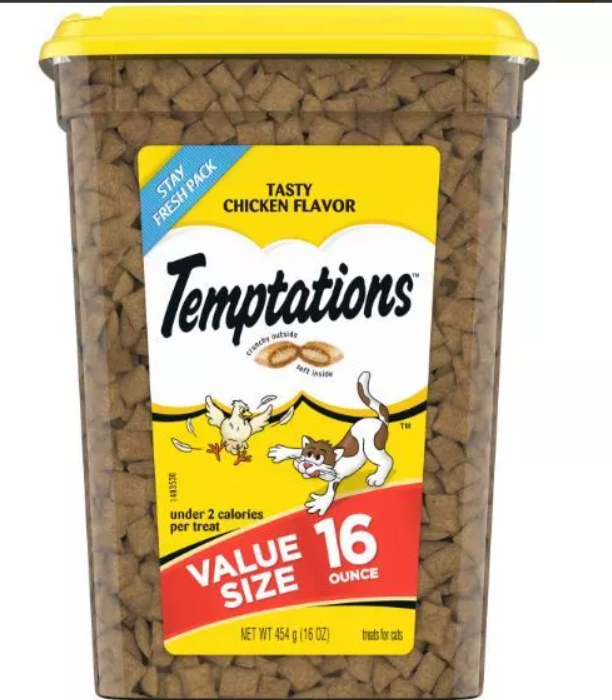 مكافآت القطط الكلاسيكية المقرمشة والناعمة من TEMPTATIONS