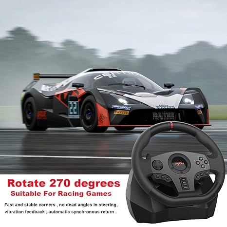 PXN V900 GAMING STEERING WHEEL - 270/900° PC RACING WHEEL WITH LINEAR PEDALS & LEFT AND RIGHT DUAL VIBRATION FOR PS4, PC, XBOX ONE, XBOX SERIES X|S, S