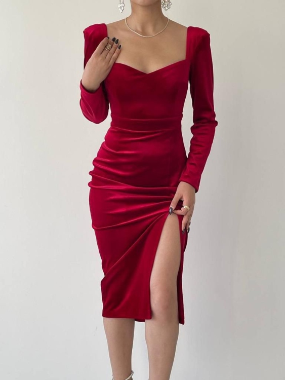 Red Velvet Dress