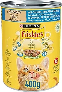 Purina Friskies Cat Food Salmon Tuna And Vegetables In Gravy 400 g