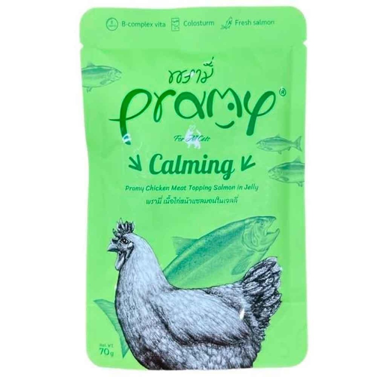 PRAMY calming chicken meat topping salmon in jelly 