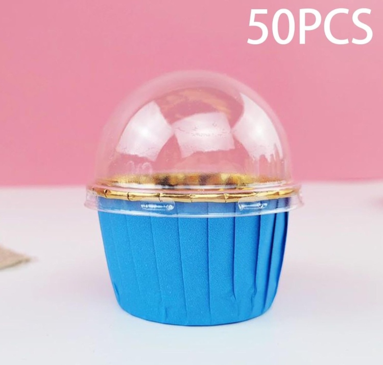 كاسات كب كيك ازرق 50 قطعه