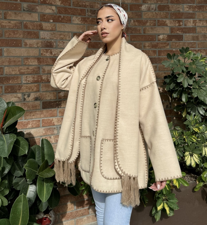 SCARF COAT ( baig) 