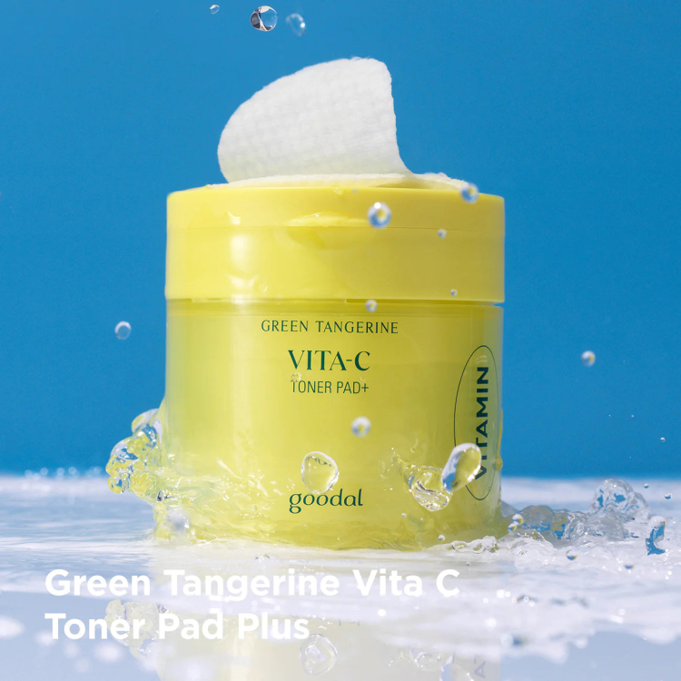مسحات فيتامين سي لنضارة البشرة Goodal Green Tangerine Vita C Toner pads