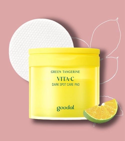 مسحات فيتامين سي لنضارة البشرة Goodal Green Tangerine Vita C Toner pads