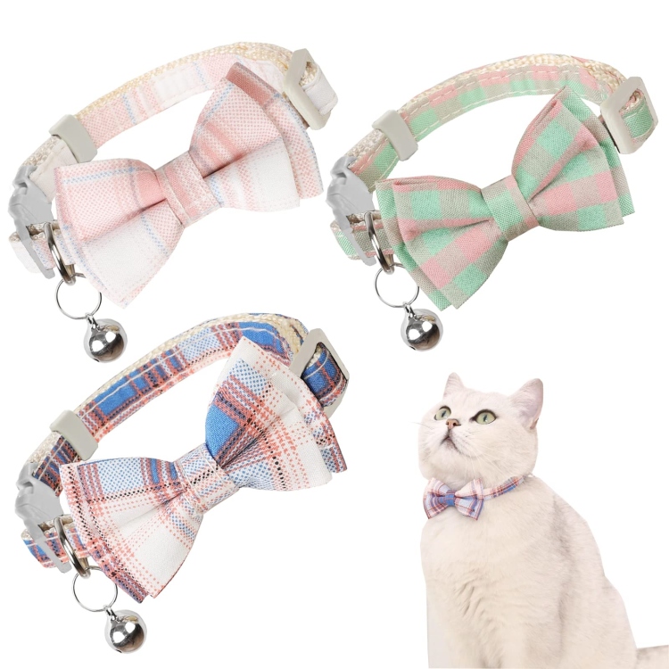 cat collar with bow 