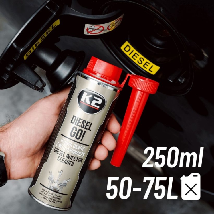 منظف صبابات احترافي للديزل K2 DIESEL GO! 250 ml