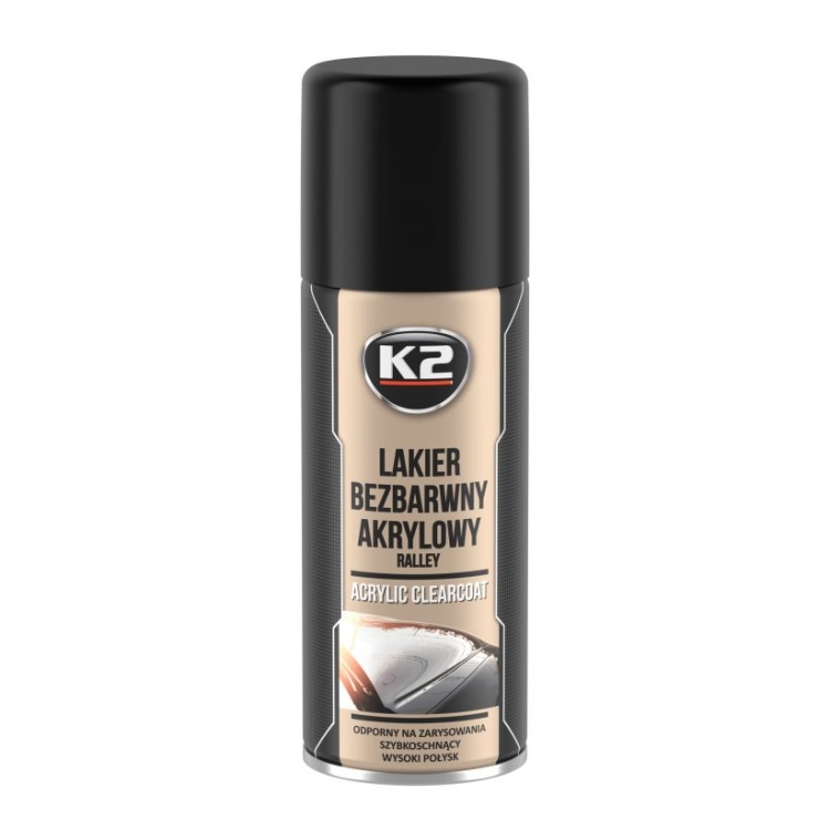 دهان اكريلك شفاف K2 ACRYLIC CLEARCOAT RALLY 400 ML