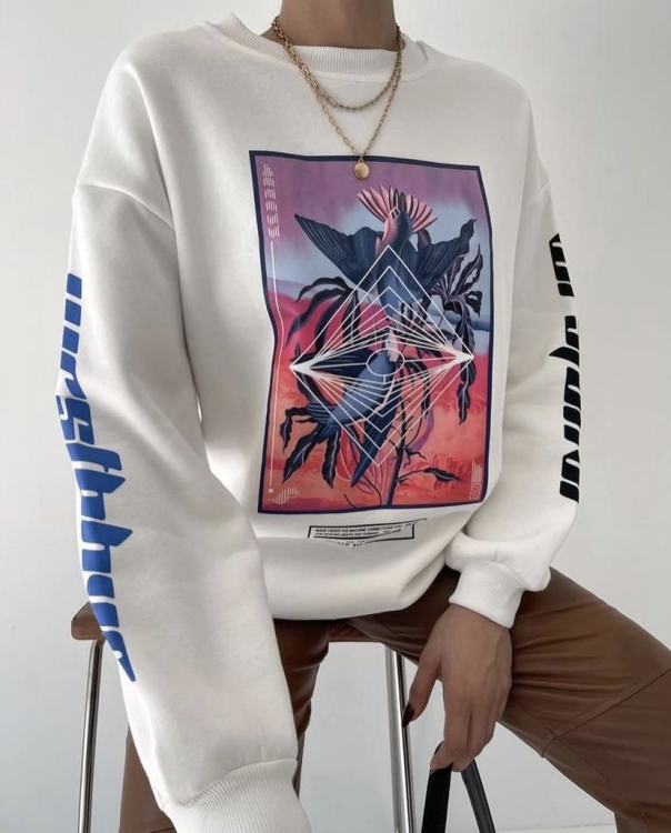 Oversize Printed Hoodie