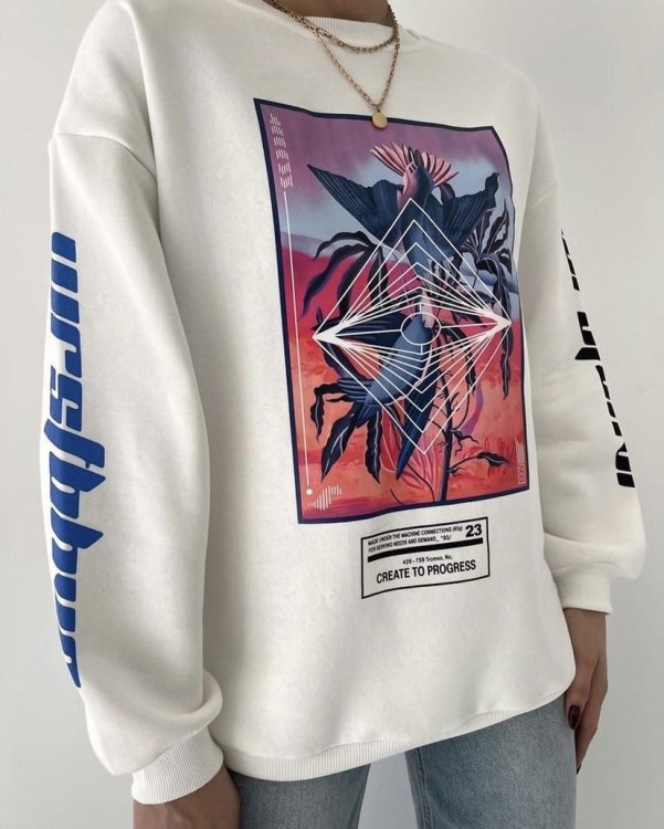 Oversize Printed Hoodie