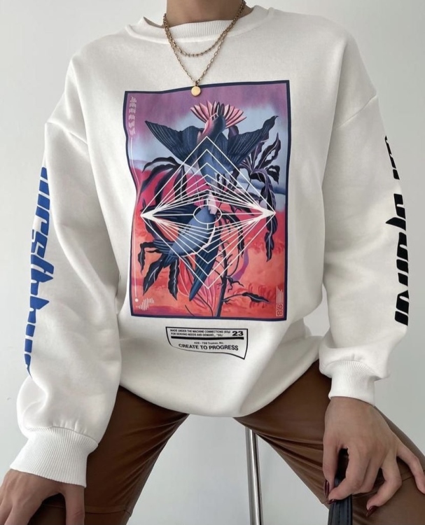 Oversize Printed Hoodie