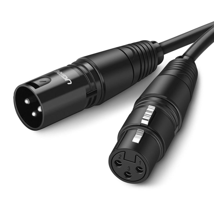 UGREEN CANNON MALE TO FEMALE MICROPHONE EXTENTION AUDIO CABLE 2M
(BLACK) MOADEL-20710-AV130
