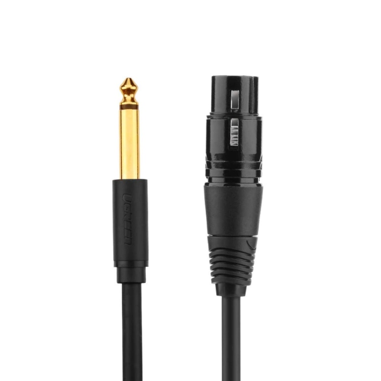 UGREEN 6.35MM MALE TO XLR FMALE AUDIO
CABLE 2METER BLACK MOADEL-20719-AV13