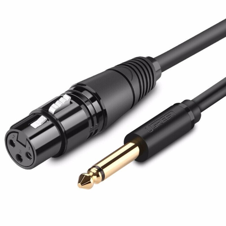 UGREEN 6.35MM MALE TO XLR FMALE AUDIO
CABLE 2METER BLACK MOADEL-20719-AV13