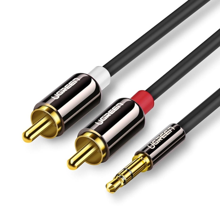 UGREEN 3.5MM MALE TO 2RCA MALE CABLE 3
(BLACK) AV116 MOADEL-10590-AV116