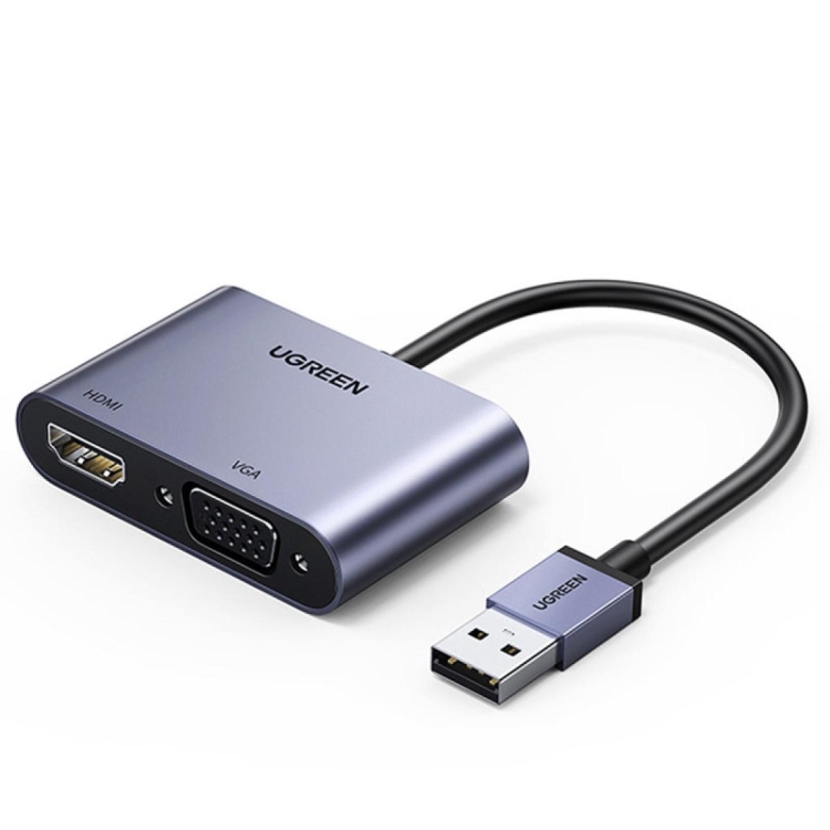 UGREEN USB 3.0 TO HDMI+VGA CARD 1080P
MODEA-20518  CM449