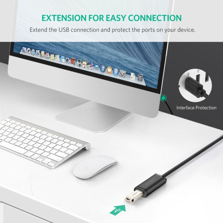 UGREEN USB 2.0 SINGLE AMPLIFIRE EXTENTIO
ACTIVE EXTENSION CABLE WITH CHIPSET 20 MOADEL-10324-US121