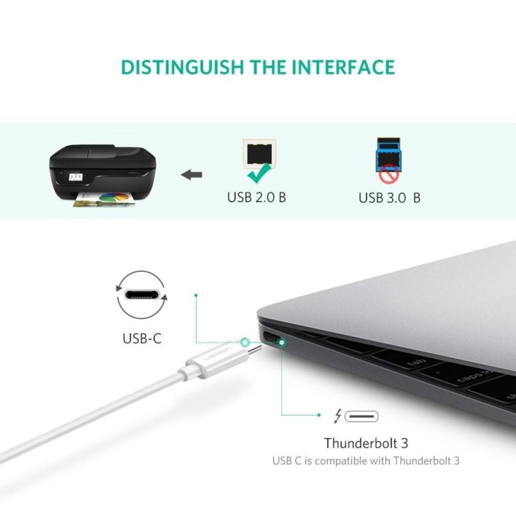 UGREEN 80811-US241 USB-C TO USB-B  PRINTE
CABLE