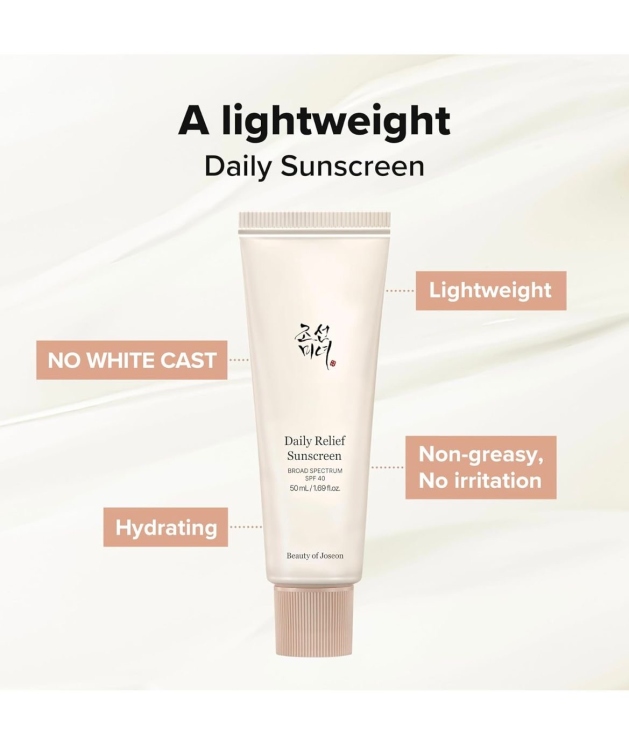 Beauty of Joseon Daily Relief Sunscreen  واقي شمس بيوتي اوف جوسيون بقوامه الخفيف