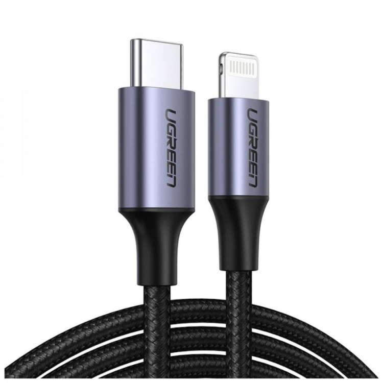 UGREEN USB-C TO LIGHTNING M/M CABLE
ALUMINUM SHELL BRAIDED 1M BLACK MOADEL-60759-US304