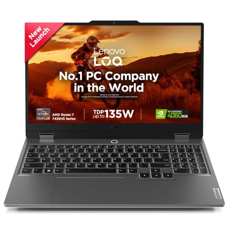 LENOVO LOQ AMD RYZEN 7 7435HS 16GB RAM - 512GB SSD M.2 - NVIDIA RTX™ 4060 8GB - 15.6" FHD 144HZ- WINDOWS 11 HOME 64