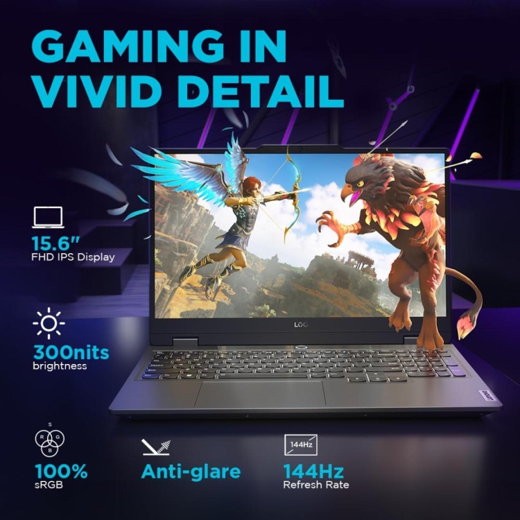 LENOVO LOQ AMD RYZEN 7 7435HS 16GB RAM - 512GB SSD M.2 - NVIDIA RTX™ 4060 8GB - 15.6" FHD 144HZ- WINDOWS 11 HOME 64