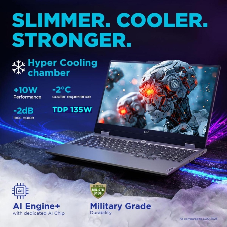 LENOVO LOQ AMD RYZEN 7 7435HS 16GB RAM - 512GB SSD M.2 - NVIDIA RTX™ 4060 8GB - 15.6" FHD 144HZ- WINDOWS 11 HOME 64