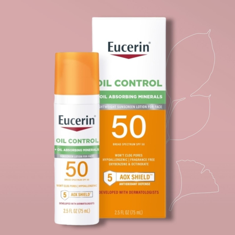Eucerin oil control واقي شمس لتحكم بالدهون للبشرات المختطله والدهنية 