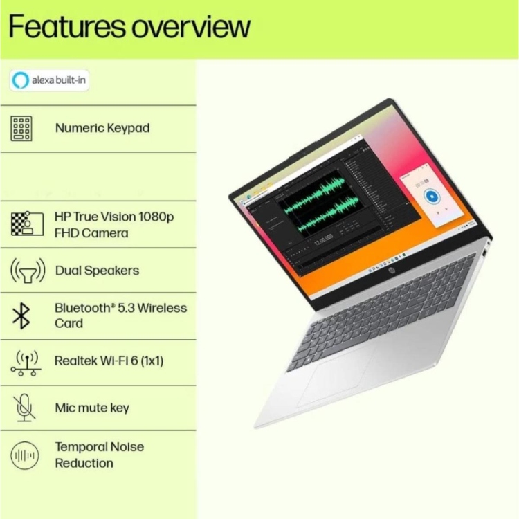 HP 15-FD0149NE 13TH CORE  I5-1334U 8GB RAM-512GB SSD - 15.6" FHD IPS