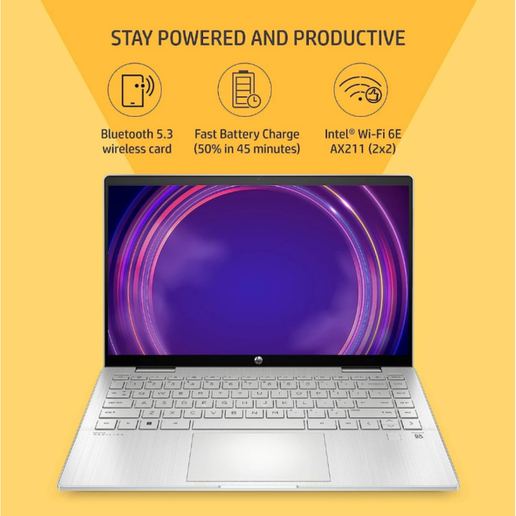 HP PAVILION X360 14-EK1002NE CORE I5-1335U1 2-IN-1 - 8GB RAM - 512GB SSD - 14" FHD TOUCH SCREEN - WINDOWS 11 HOME