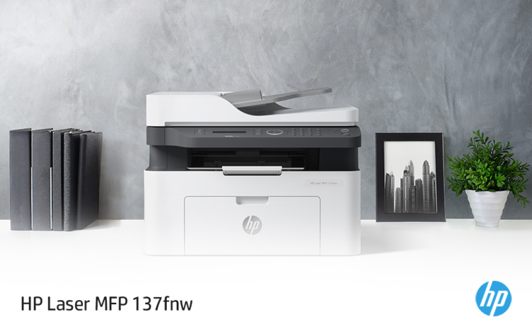 HP LASERJET MFP 137FNW Print, Copy, Scan, Fax, Duplex, Mono printing 1200 x 1200 DPI 21 ppm A4 Wi-Fi & Ethernet LAN 