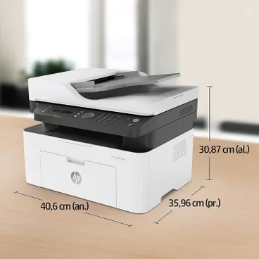 HP LASERJET MFP 137FNW Print, Copy, Scan, Fax, Duplex, Mono printing 1200 x 1200 DPI 21 ppm A4 Wi-Fi & Ethernet LAN 