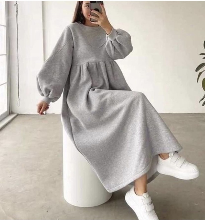 Puffed Sleeve Dress