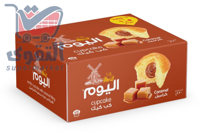 اليوم كب كيك فانيلا بحشوة الفراولة 30غم*15