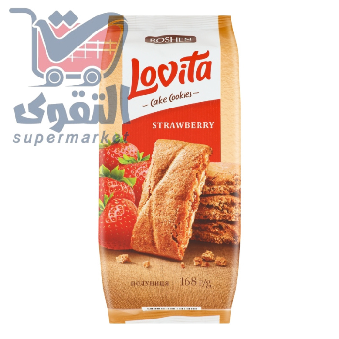 روشن لوفيتا كيك كوكيز فراولة 168غم